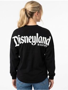 Disneyland Resort Black Spirit Jersey with White Disneyland Logo Print